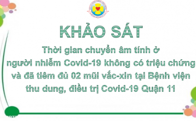 Khảo sát thời gian chuyển âm tính ở người nhiễm Covid-19 không có triệu chứng và đã tiêm đủ 02 mũi vắc-xin tại Bệnh viện thu dung, điều trị Covid-19 Quận 11